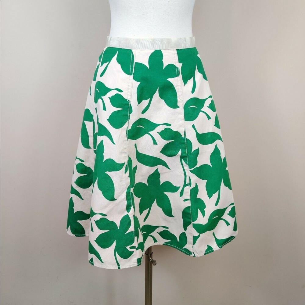 Banana Republic leaf pattern A line skirt SIZE 4